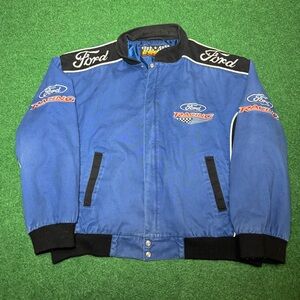 Vintage 90s NASCAR Ford Racing Jacket, Bomber Coat (XL)